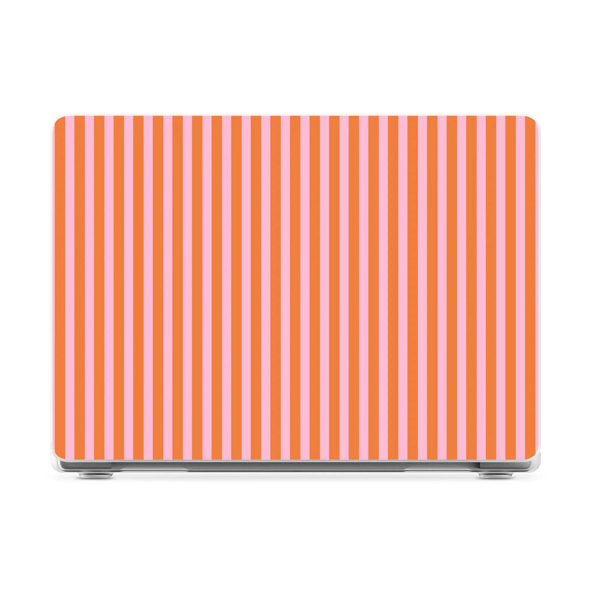 Perfect Stripes | Orange & Pink Stripes Laptop Shell